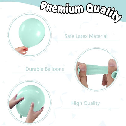 Mermaid Balloons, 12 Inch Pastel Pink Purple Green Clear Metallic Balloons - Image 3