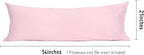 Sunflower Body Pillowcase 100% Cotton Long Pillow Cover/Case Envelope Closure 1 Pack, 21×54 inches Dark Pink, Soft and Breathable