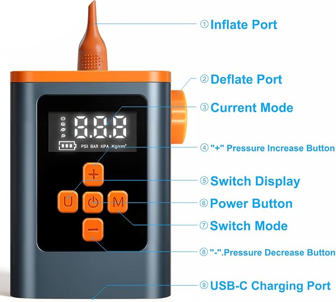Portable 2-in-1 Electric Ball Pump & 260 Long Balloon Pump 1800mAh | Ball Pump - Image 4