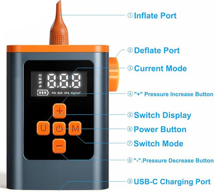 Portable 2-in-1 Electric Ball Pump & 260 Long Balloon Pump 1800mAh | Ball Pump - Image 4