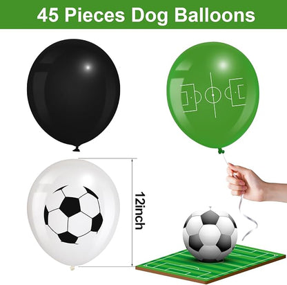 Censen 45 Pieces Soccer Balloons Party Decorations 12 Inch Soccer Latex Balloons - Image 2