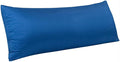 NTBAY Zippered Satin Body Pillow Pillowcase, Silky Slip Cooling Body Pillow Cover, Long Side Hidden Zipper, 20x54 Inches, Royal Blue