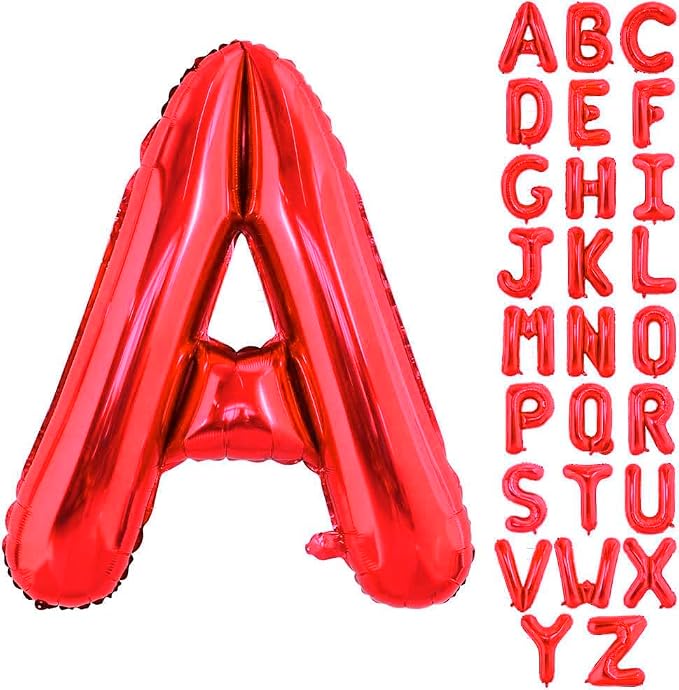 Red Letter A Balloons, A Balloon 40 Inch A Balloons Letter by BBPOOL