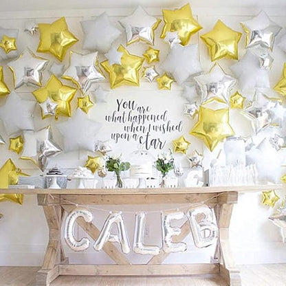 24 Pcs 18" Gold Star Balloons Foil Balloons Mylar Balloon - Image 4
