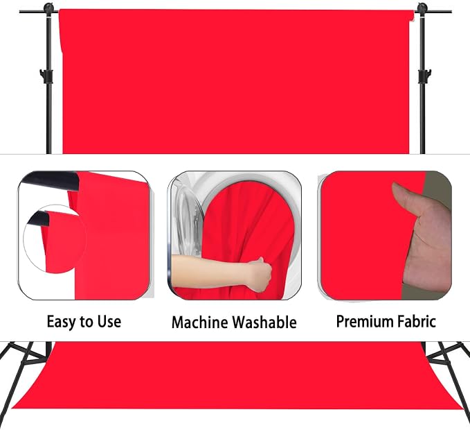 Red Photography Backdrop for Photoshoot, Fabric 10x10ft | Versatile Studio - Image 6