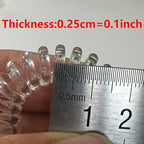 27 Pieces Spiral Coil Hair Ties: Waterproof Elastic Traceless Ponytail Holders, Colorless 1.58inch (4cm) No Crease Hair Bands