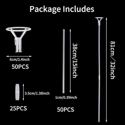 RUBFAC 50pcs Balloon Sticks - Image 2