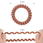 79STYLE 30pcs Spiral Hair Ties No Crease Coil Hair Ties Platics Coiled Phone Cord Ponytail Holder Large Sprial Hair Scrunchies For Women Thick Curly Hair Girls