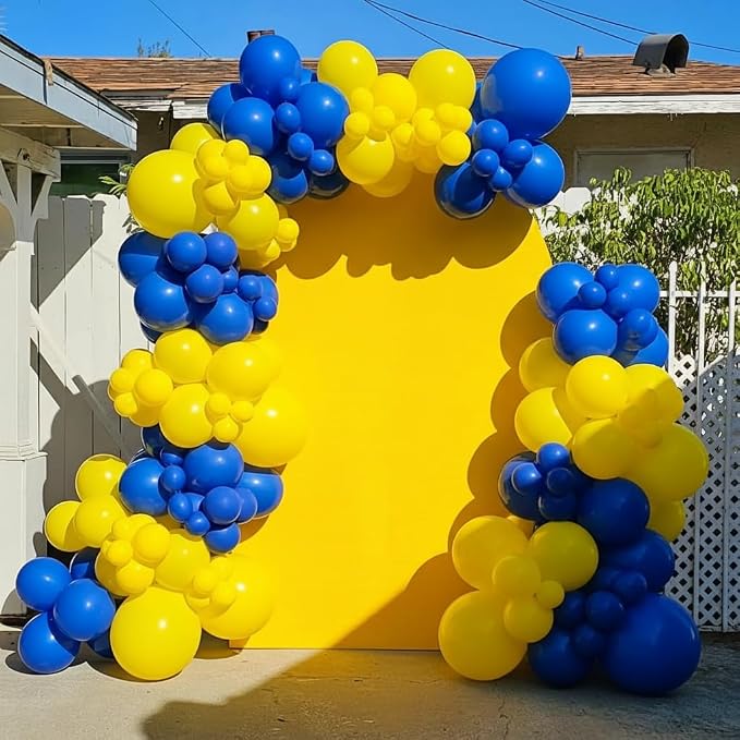 Royal Blue and Yellow Balloons Arch Kit 166pcs - Image 5