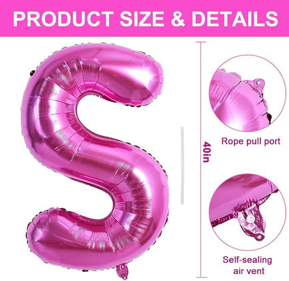 TONIFUL 40 Inch Large Rose Red Letter S Balloons - Image 2