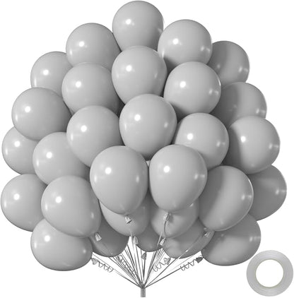 50pcs Gray Balloons, 12inch Gray Latex Balloons by Colorfullifefromnowon