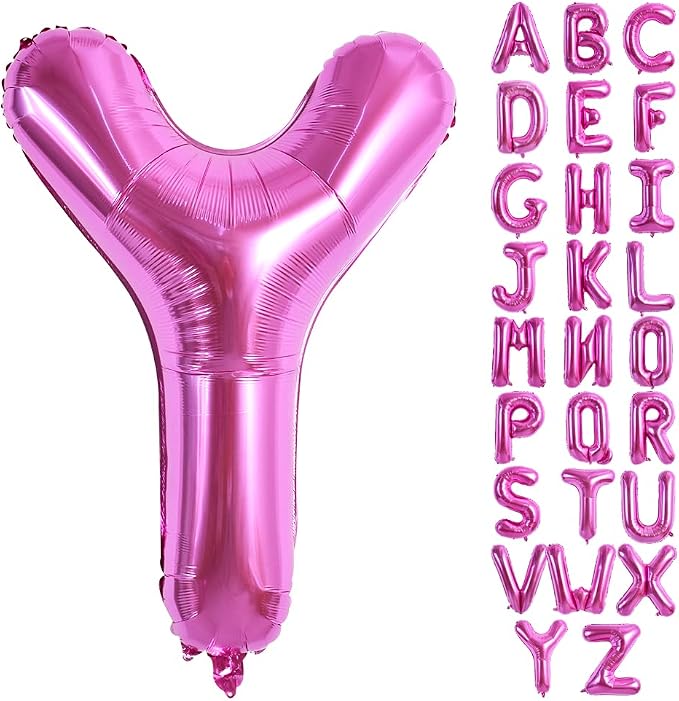TONIFUL 40 Inch Large Rose Red Letter Y Balloon by TONIFUL