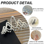 Metal Wave Hair Clips - Fashion Hair Accessories Claw Clips Durable Hair Clips With Wavy Grid Design Large Strong Hold Hairgrip Hair Barrette Non Slips Hair Jaw Clips for Women Thick or Long Hairs