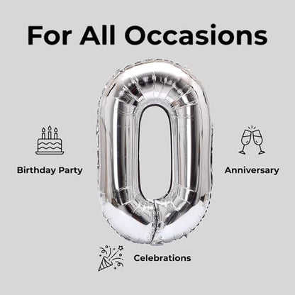 YPSelected 32 Inch Large Foil Helium Number Balloon Birthday Wedding Party 0-9 - Image 4