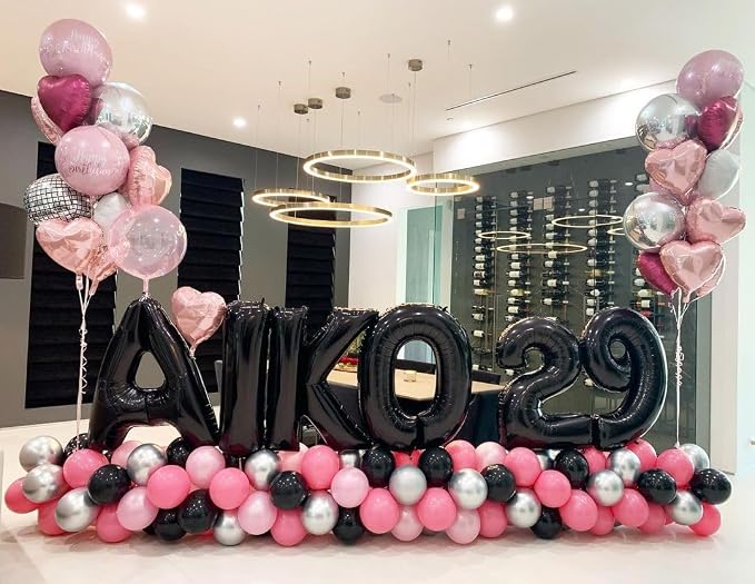 Black Letter D Balloons, D Balloon 40 Inch D Balloon Letter - Image 5