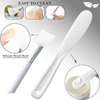 7Pcs Silicone Facial Mask Bowl DIY Face Mask Mixing Bowl for Home Salon Spa Face Skin Applicator Bowl, White