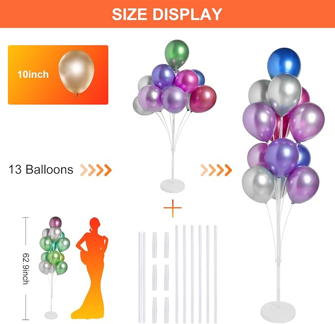 4 Sets of Balloon Stand Kit - 62in Balloon Stands - Image 5