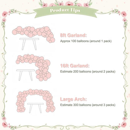 Pink and Green Gold Balloon Arch Kit - Image 7