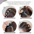 12PCS Sparkling Crystal Stone Braided Hair Clips, Braided Hair Clips for Women and Girls, Shiny Flower Rhinestone Hair Clip, Braided Duckbill Hair Clip With Crystal Hair Accessories for Styling