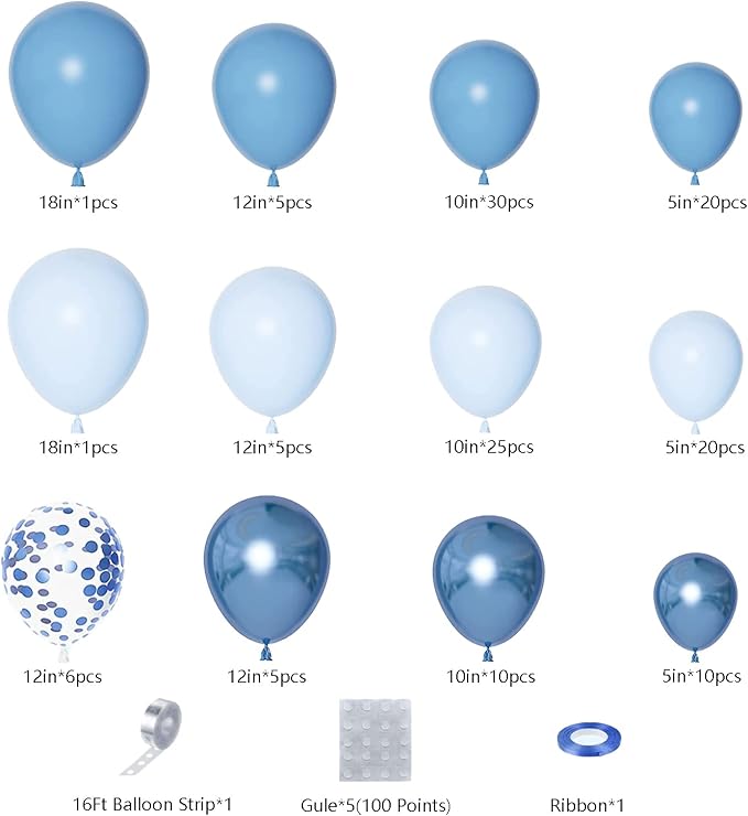 DBKL Blue Balloon Garland Arch Kit - Image 3
