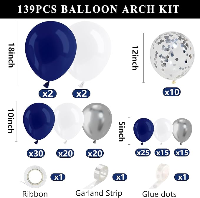 Navy Blue Graduation Decorations 2026 - Image 4
