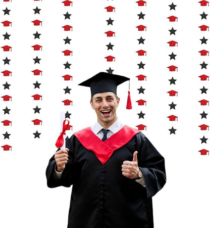 Red-Black Graduation-2026 Class Party-Decorations Garland - Image 6