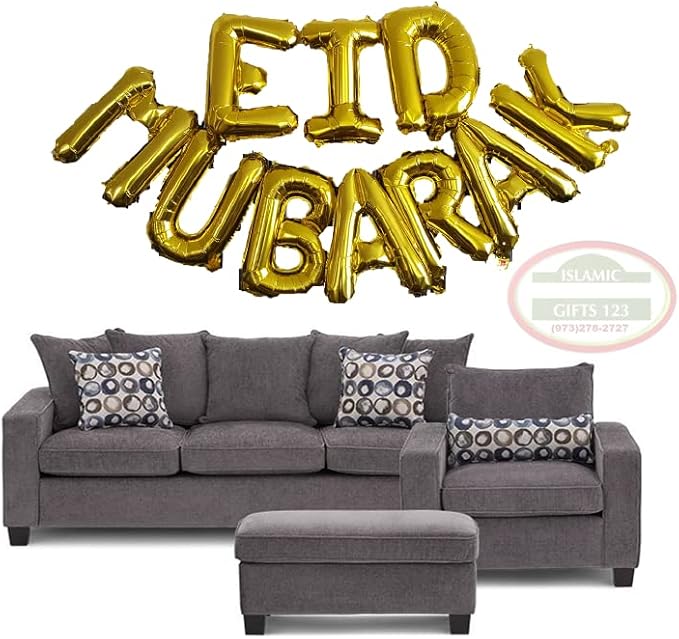 16-Inch Rose Gold Eid Mubarak Foil Balloons - Image 6