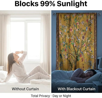 HMS Happy Memories Door Curtain, Tree of Life, 1 Panel | Rod Pocket, Thermal - Image 3