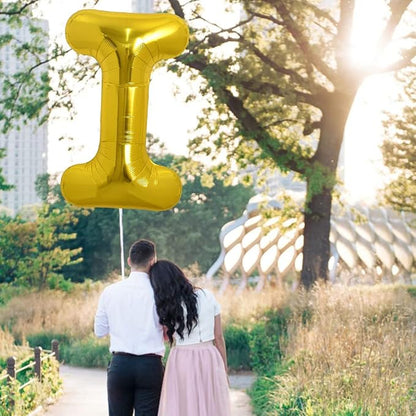 TONIFUL 40 Inch Large Gold Letter I Foil Balloons Alphabet Balloons | Giant - Image 4