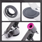 Lomani Hair Dryer Storage Rack Hair Dryer Holder for Upgraded Stand Stores 5 Attachments HD03.08.12.15.16-Silver