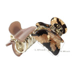 1.57 inch Floral Printed Small Acrylic Hair Claw Clips for Girls and Women,Plastic No-Slip Grip Jaw Hair Clip Hair Jaw Clamp,Pack of 12 (Color C)