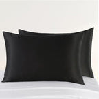 ZIMASILK Upgraded 100% 6A Grade Pure Mulberry Silk Pillowcase for Hair and Skin Silk Pillow Cases with Reinforced Hidden Zipper, More Soft & Durable, Gift Box (Queen 20"x30" Black)