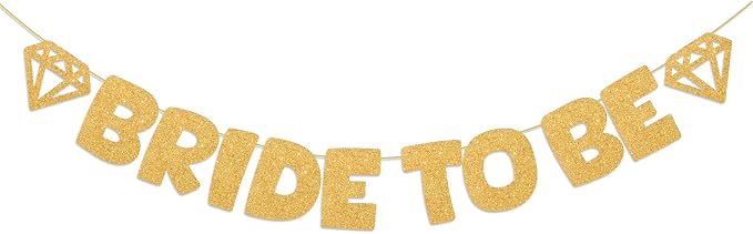 Glitter Champagne Gold Bride to be Banner Bachelorette Party Banner DIY Banner by Adecortalk
