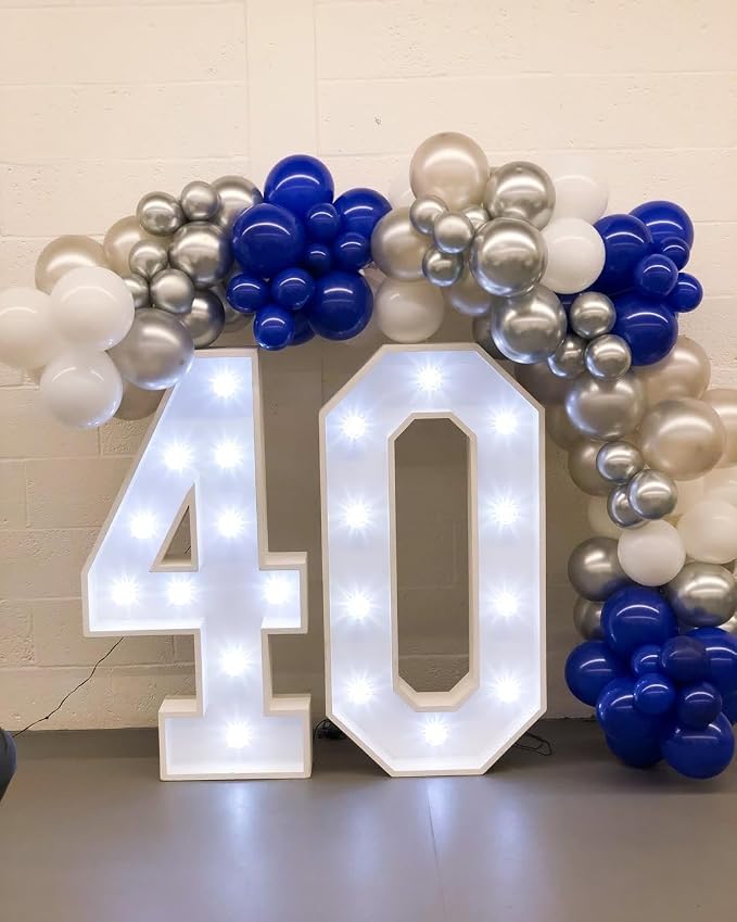 153Pcs Navy Blue and Silver Balloons Garland Arch Kit - Image 6