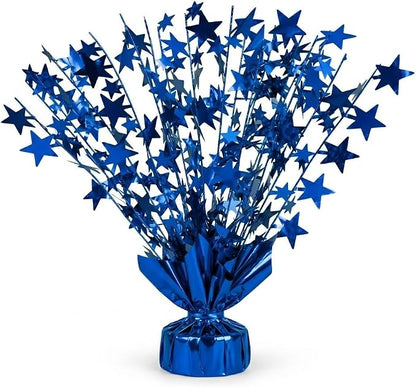 PMU 6 Pack Bursting Star Metallic Foil Spray Centerpiece-Royal Blue Balloon by PMU