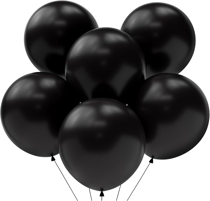 Black Balloons 30pcs 18 Inch Latex Balloon by BAIBAOXIANG