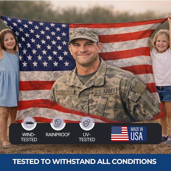 Custom Flag with Face on It by DreamController; Personalized American Flag with - Image 4