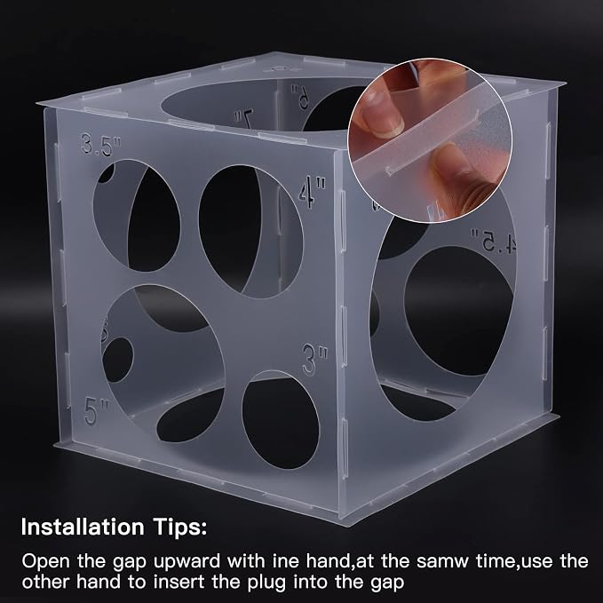 Auihiay 14 Holes Balloon Sizer Cube, Balloon Measurement Tool | - Image 5