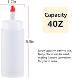 Squeeze Bottle, Shekure 30Pcs 4 Oz Premium Food Grade Plastic Bottles with Squeeze Top Caps Include 2 Labels and 1 Pen for Icing Cookie Decorating Sauces Condiments Arts Crafts BPA Free