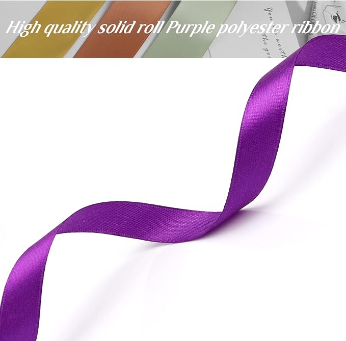 Nsilu Ribbon for Gift Wrapping 50 Yards Perfect Wedding Party Wreath Sewing DIY - Image 3