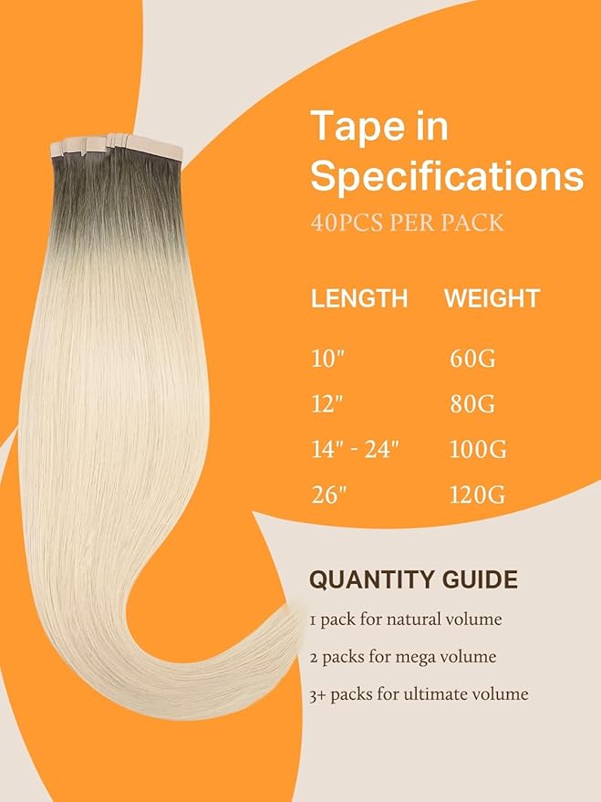 DOORES Tape in Balayage Light Ash Brown to Ash Blonde 20 Inch 40pcs 100g Human Hair Extensions Real Human Hair Straight Skin Weft