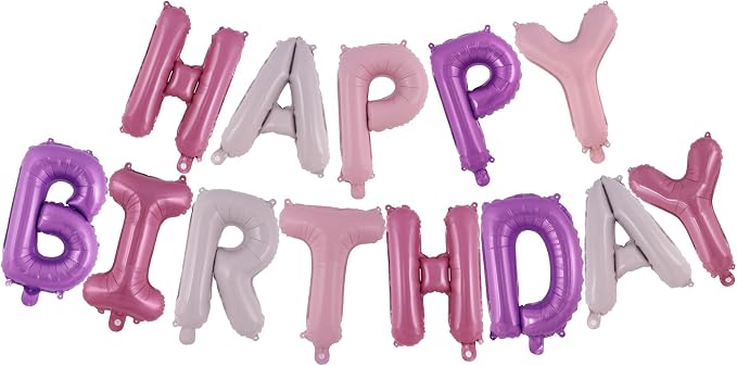 Happy Birthday Balloons Banner, Foil Balloon Personalized Name Letters Balloons - Image 8