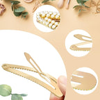 2PCS Rhinestone Hair Clips,Snap Hair Accessories,Decorative Hair Clips,Rhinestone Barrettes For Women Girls(SET18)