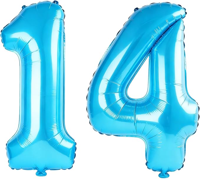 40 Inch Number 14 Balloons for 14th Birthday Party Decorations, 0-100 Jewelry by FOBELEC