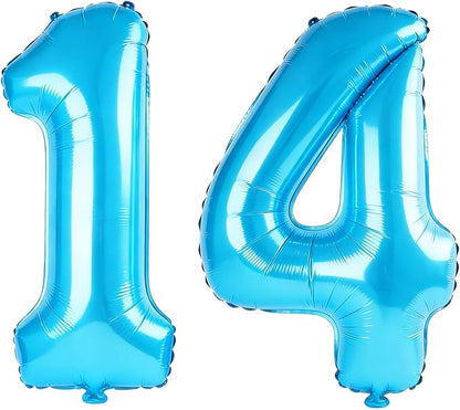 40 Inch Number 14 Balloons for 14th Birthday Party Decorations, 0-100 Jewelry by FOBELEC