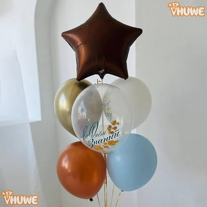Chocolate Brown Star Balloons 18 Inch - Image 8