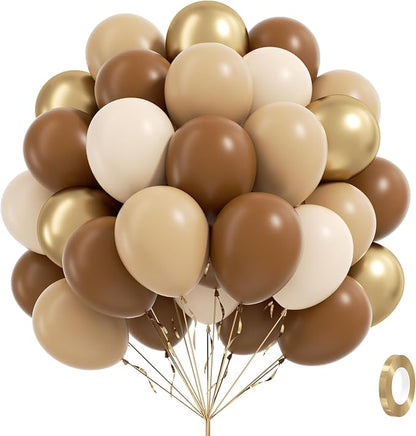 60pcs Brown Balloons 12inch by Leraqertra