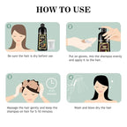 Herbal Light Brown Hair Color Shampoo - 3 in 1 Lasting Hair Dye for Women & Men, 17.60 Fl Oz