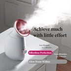 Colorfarm Facial Steamer Nano Ionic: Large 3-in-1 Face Steamer Deep Cleaning Unclogs Pores - Humidifier Towel Steamer Hot Mist Home Sauna Spa for Women Men Sinuses Moisturizing