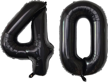 SINBEE Black 40inch Reusable Mylar Foil Balloon, Anniversary, Party Decorations by United-UnicornsParty
